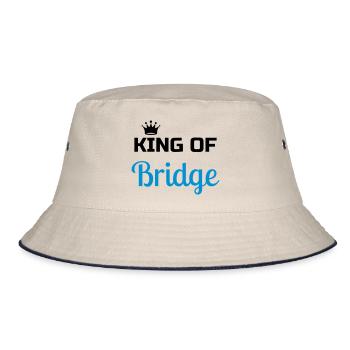 bridge / bridgeur / bridgeuse / cartes - Bob - blanc cassé/bleu marine - Devant