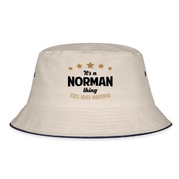 It's a norman name thing stars never unde - Bucket Hat - ecru/navy - Front