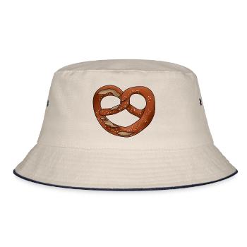 Brezel Bretzel Lauge Bayer Bretzl Pretzel Bretzeli - Bucket Hat - ecru/navy - Front