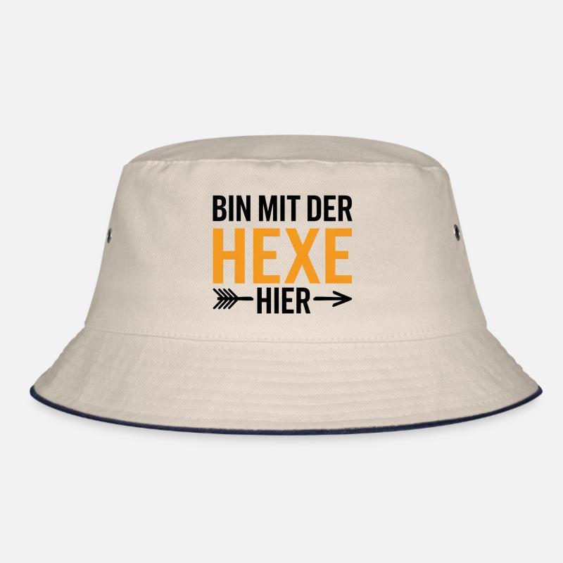 Bin mit der Hexe Funny Halloween Bucket Hat