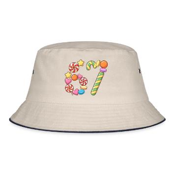 67 Candy Confetti Pop Art - Bucket Hat - ecru/navy - Front
