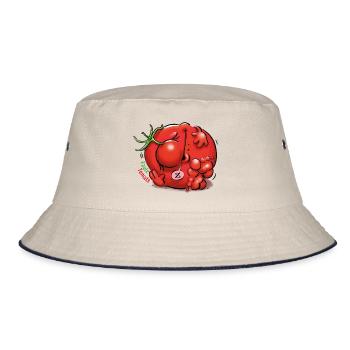 Faule Tomate - Bucket Hat - Natur/Navy - Vorne