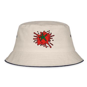 smashed tomato - Bucket Hat - Natur/Navy - Vorne