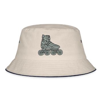 Inline Skates 2 - Bucket Hat - ecru/navy - Front