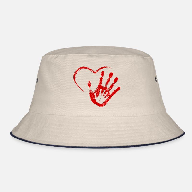 HAND IN HAND RED Bucket Hat