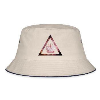 Galaxy Bear Triangle - Bucket Hat - Natur/Navy - Vorne