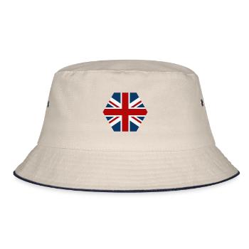 Great Britain flag - Bucket Hat - ecru/navy - Front