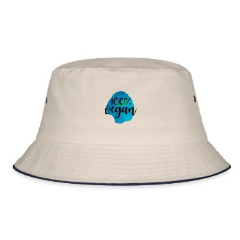 Idée de cadeau de végétarien végétarien - Bob - blanc cassé/bleu marine - Devant