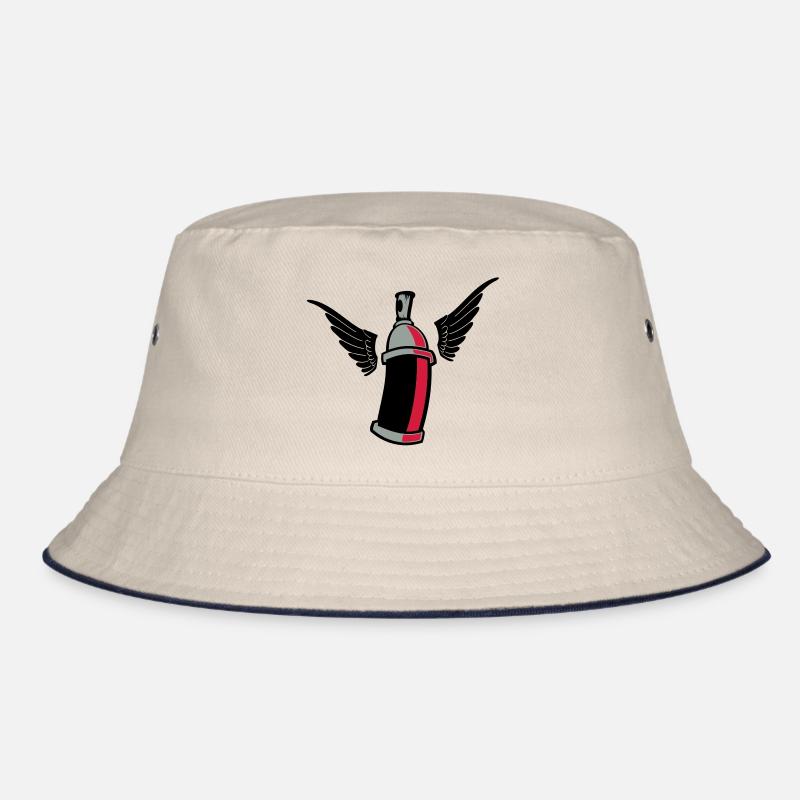 flying_graffiti_can_3c Bucket Hat