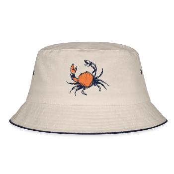 Krabbe - Bucket Hat - Natur/Navy - Vorne