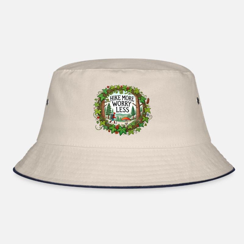 Hike more worry less Bucket Hat