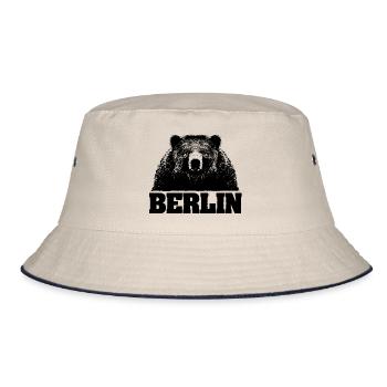 Berlin / Bär / Bear - Bucket Hat - ecru/navy - Front