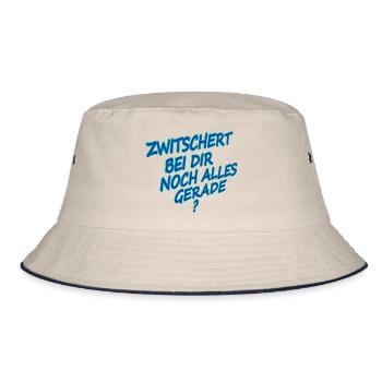 Zwitschert bei dir noch alles gerade? - Bucket Hat - Natur/Navy - Vorne