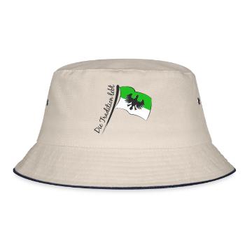 Schützenfest Fahne - Die Tradition lebt - Bucket Hat - Natur/Navy - Vorne