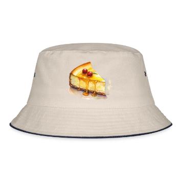 Cheesecake Watercolor Dream - Bucket Hat - ecru/navy - Front