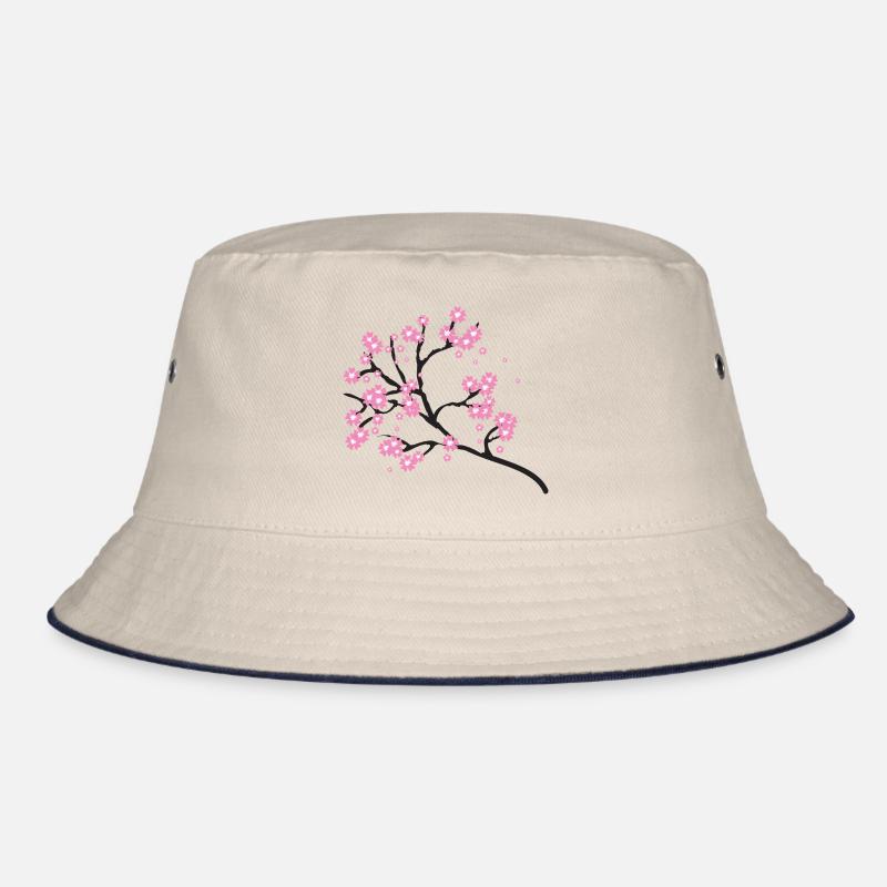 fleurs de cerisier - Bob - blanc cassé/bleu marine