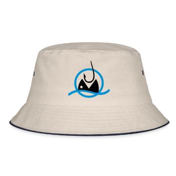 Fishing - Bucket Hat - ecru/navy - Front