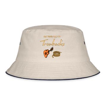 The real hero is Troubadix - Bucket Hat - ecru/navy - Front