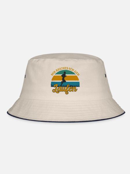 Mir Reichts ich geh Laufen - Bucket Hat - Natur/Navy - Vorne