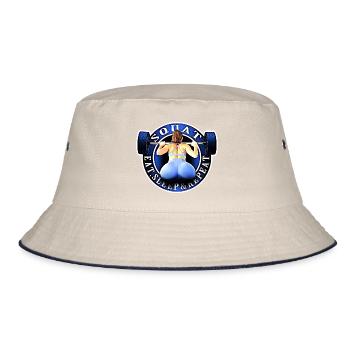 Squat, Eat, Sleep & Repeat. - Bucket Hat - ecru/navy - Front