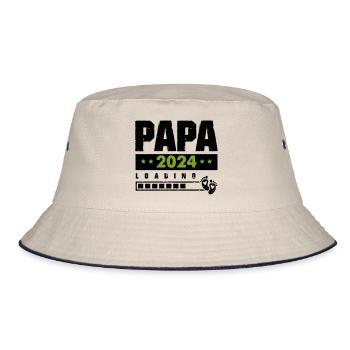 papa 2024 loading - Bucket Hat - Natur/Navy - Vorne
