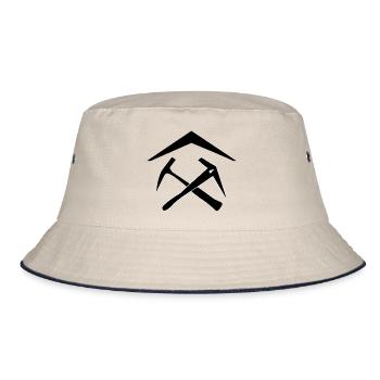 Roofing power: style for professionals - Bucket Hat - ecru/navy - Front