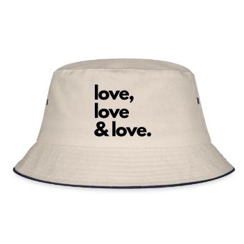 Love tote bag student kit - Bucket Hat - ecru/navy - Front