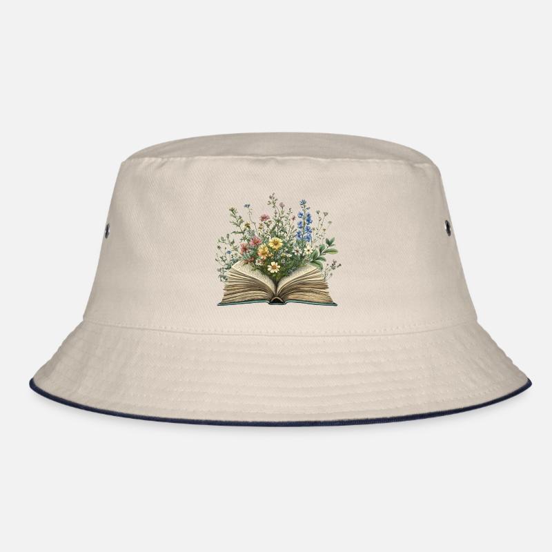 Buch mit Blumen Bucket Hat