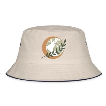 Green Peace Globe - Bucket Hat - Natur/Navy - Vorne