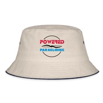 powered paragliding - Bucket Hat - Natur/Navy - Vorne
