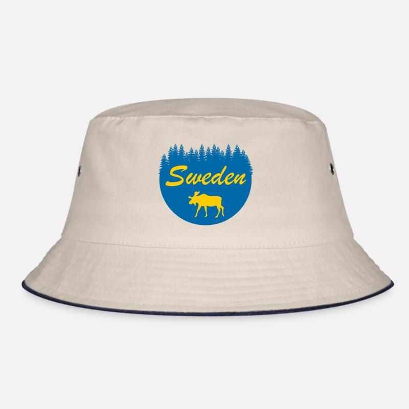 Suède Autocollants de forêt d’orignal Drapeau de la Suède Vacances Bob