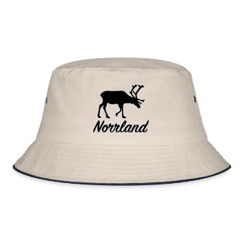 Norrland Reindeer Sverige Northern Sweden Sweden - Bucket Hat - ecru/navy - Front