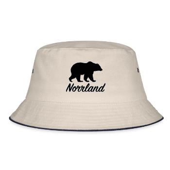 Norrland Bear Sverige Northern Sweden Sweden - Bucket Hat - ecru/navy - Front