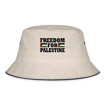 Freedom for palestine - Bob - blanc cassé/bleu marine - Devant