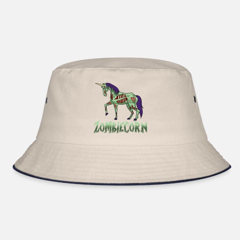 Halloween Einhorn untot Zombie lustig Geschenk Bucket Hat