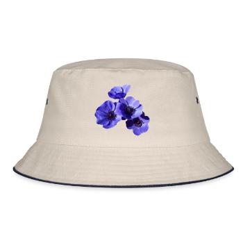 fleurs bleues - Bob - blanc cassé/bleu marine - Devant