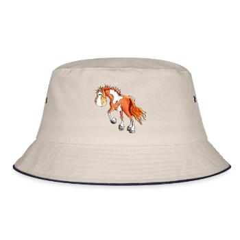 Pinto - Western Horse - Bucket Hat - ecru/navy - Front