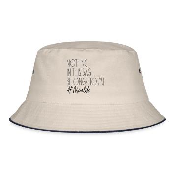 Nothing In This Bag Belongs To Me - Bucket Hat - ecru/navy - Front