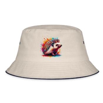 Igel - Bucket Hat - Natur/Navy - Vorne