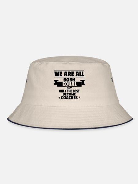 Nur die besten werden Trainer - Bucket Hat - Natur/Navy - Vorne