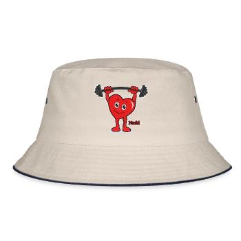 Mucki Muckibude - Bucket Hat - Natur/Navy - Vorne