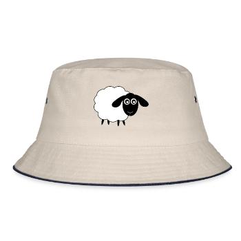 Sheep - Bucket Hat - ecru/navy - Front