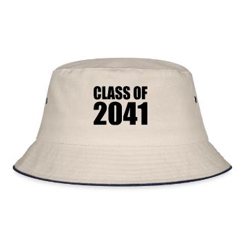Class of 20241 - Bucket Hat - ecru/navy - Front