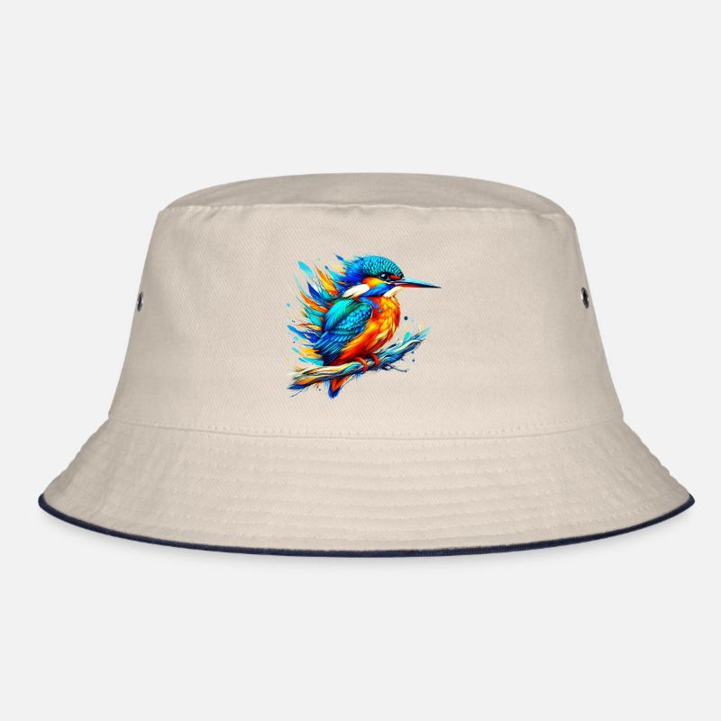 Eisvogel - Bucket Hat - Natur/Navy