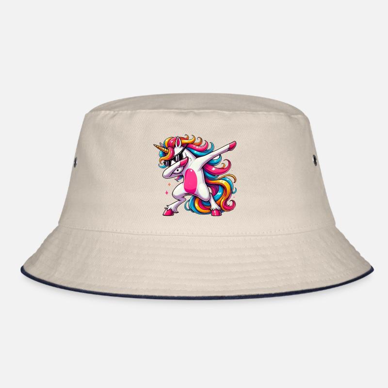 Dabbing Einhorn Regenbogen Unicorn Kinder Bucket Hat
