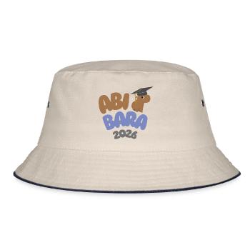 AbiBara 2026 – Chillen bis zum Abschluss - Bucket Hat - Natur/Navy - Vorne