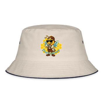 Dintershoney - Bucket Hat - Natur/Navy - Vorne
