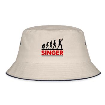 Singer Evolution Music Scene - Bucket Hat - ecru/navy - Front