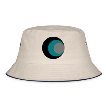 circles - Bucket Hat - ecru/navy - Front