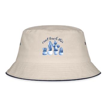 can´t touch this Kakteen - Bucket Hat - Natur/Navy - Vorne